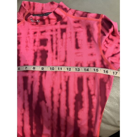 Under Armour Athletic Shirt Women’s Sz Small Fitted Cold Gear Pink Long Sleeve - Picture 9 of 9